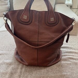 Givenchy Nightingale Large Brown Leather Tote Bag